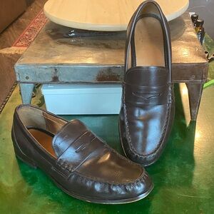 Coach Men's Dark Brown Leather Penny Loafers